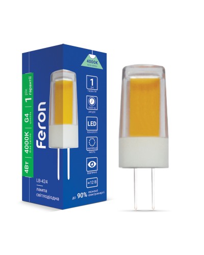 Светодиодная лампа Feron LB-424 4Вт G4 4000K 12V (01640)