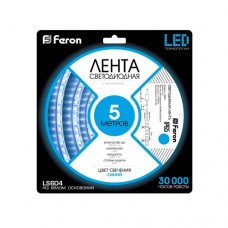 Светодиодная лента Feron SANAN LS604 60SMD/м 12V IP65 синий (27677)