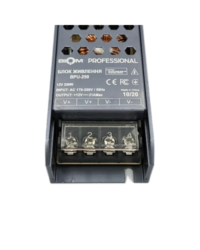 Блок питания BIOM Professional DC12 250W BPU-250 21А (00-00011660) Блок питания BIOM Professional DC12 250W BPU-250 21А (00-00011660)