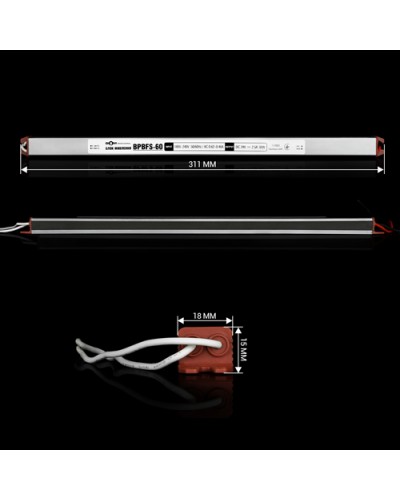 Блок питания BIOM Professional DC24 60W 2.5А stick герметичный (00-00019654)