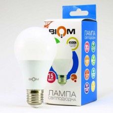 Светодиодная лампа Biom BT-516 A65 15W E27 4500К матовая (00-00001434)