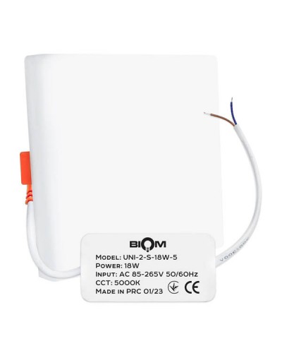 Светильник LED Biom UNI-2-S18W-5 18Вт квадратный 5000К (00-00022819)