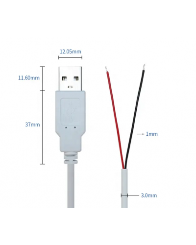 Кабель USB PROLUM - 2М Білий (503043)