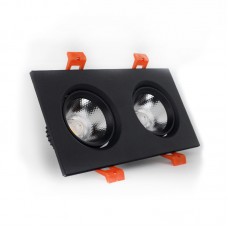 LED потолочный светильник Черный двойной угол поворота 45° 4100К (EH-CLM-04)