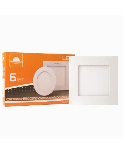 Светильник точечный врезной ЕВРОСВЕТ 6Вт квадрат LED-S-120-6 (000039172)