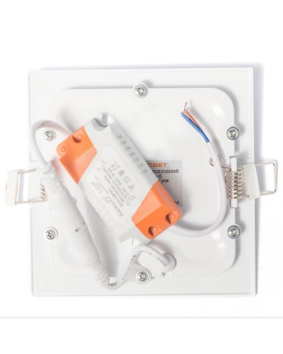 Світильник точковий врізний ЄВРОСВІТЛО 6Вт квадрат LED-S-120-6 (000039173) (000039173)