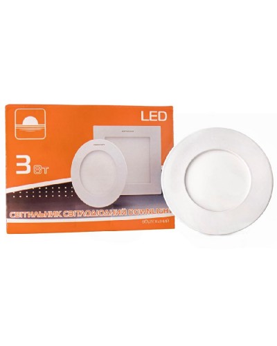 Светильник точечный врезной ЕВРОСВЕТ 3Вт круг LED-R-90-3 (000039169)