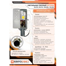 Светильник уличный консольный ЕВРОСВЕТ 100Вт 6400К SKYHIGH-100-060 (000040456)