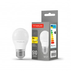 Светодиодная лампа TITANUM G45 6W E27 3000K (TLG4506273)