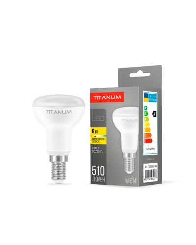 Светодиодная лампа TITANUM R50 6W E14 3000K (TLR5006143)