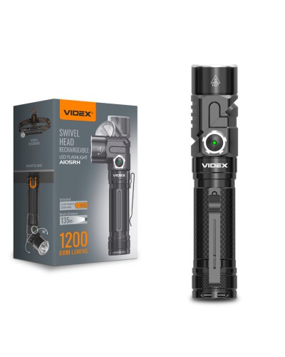 Портативный светодиодный фонарик VIDEX 1200Lm 5000K (VLF-A105RH)