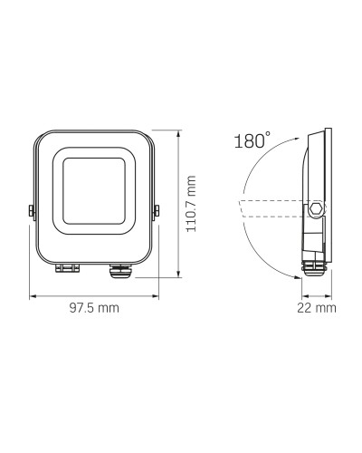 LED прожектор VIDEX F3e 1000Lm 5000K AC/DC 12-48V VL-F3e-105W-12V (27465) LED прожектор VIDEX F3e 1000Lm 5000K AC/DC 12-48V VL-F3e-105W-12V (27465)