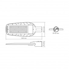 Светодиодный уличный фонарь VIDEX IP65 100W 10000Lm 5000K VL-SLE16-1005 (27469)