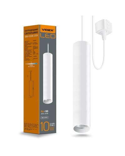 LED светильник подвесной трековый VIDEX 10W 4100K белый (VL-ST-10034W)