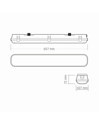 LED светильник IP65 линейный под лампу 2хТ8 VIDEX 0,6М 220V (VL-BNW-T8062G) LED светильник IP65 линейный под лампу 2хТ8 VIDEX 0,6М 220V (VL-BNW-T8062G)