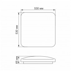 LED светильник функциональный квадратный VIDEX 72W 2800-6000K (VL-CLSS-72)