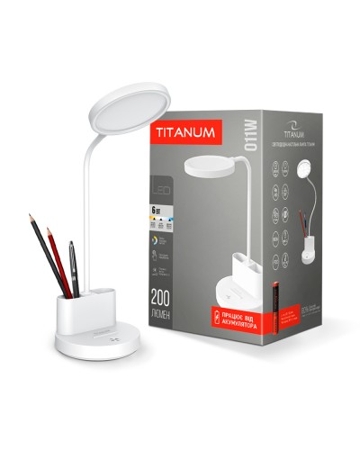 LED лампа настiльна з акумулятором TITANUM 6W 2700-6000K (TLTF-011W)