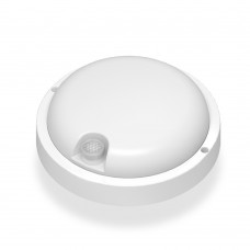 LED светильник с датчиком ИК IP54 круглый VIDEX 12W 5000K сенсорный белый (VL-BHR-125W-SP)