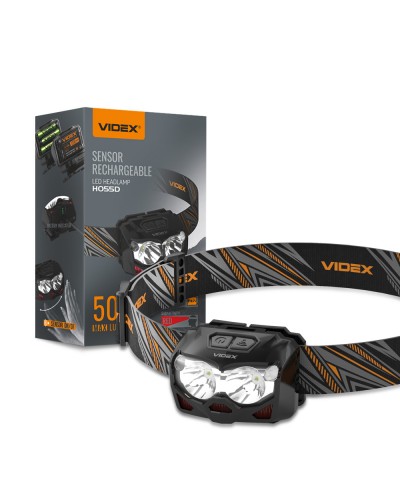 Налобный светодиодный фонарик VIDEX VLF-H055D 500Lm 5000K (VLF-H055D)