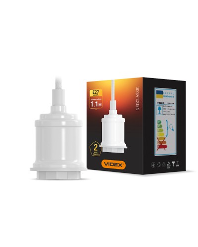 Світильник підвісний декоративний VIDEX VL-PD116IW Е27 1,1м Метал білий (VL-PD116IW)