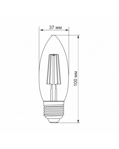 Светодиодная лампа VIDEX Filament C37F 4W E27 4100K (VL-C37F-04274)