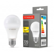 Светодиодная лампа TITANUM A60 8W E27 3000K (TLA6008273)