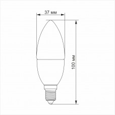 Светодиодная лампа TITANUM C37 6W E14 3000K (TLС3706143)