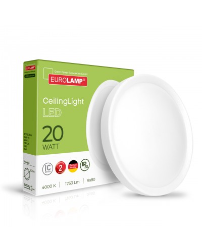 LED Светильник круглый накладной Easy click 20W 4000K (LED-NLR-20/40 GM)