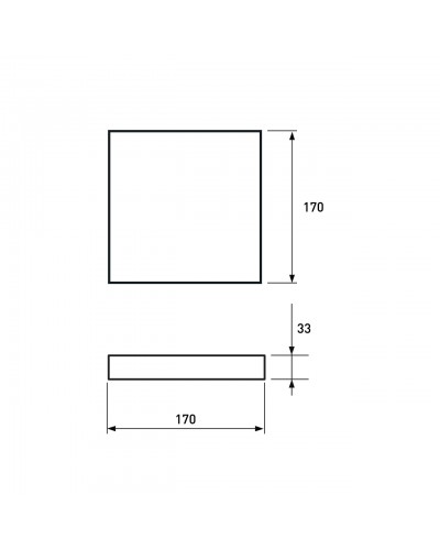 LED Світильник квадратний накладний GM 21W 4000K (LED-NLS-21/40 GM)