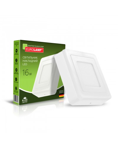 LED Светильник квадратный накладной 16W 4000K (LED-NLS-16/4)