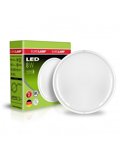 Светодиодный светильник круглый ЖКХ EUROLAMP LED (LED-NLR-08/55(P))