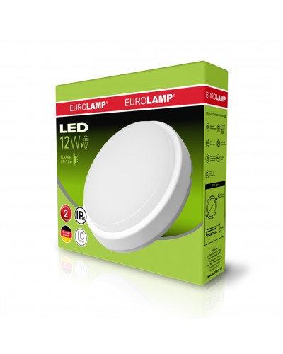 Светодиодный светильник круглый ЖКХ EUROLAMP LED (LED-NLR-12/55(F))