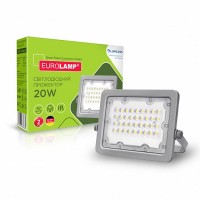 Світлодіодний прожектор EUROLAMP LED SMD сірий 20W (LED-FL-20(gray))