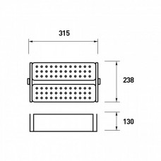 Прожектор модульный модульный с открытым радиатором EUROLAMP (LED-FLM-100/50)