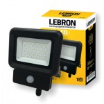LED прожектор LEBRON LF-20S 20W 6500K 1600Lm 230V датчик движения ІР65 (17-12-20)
