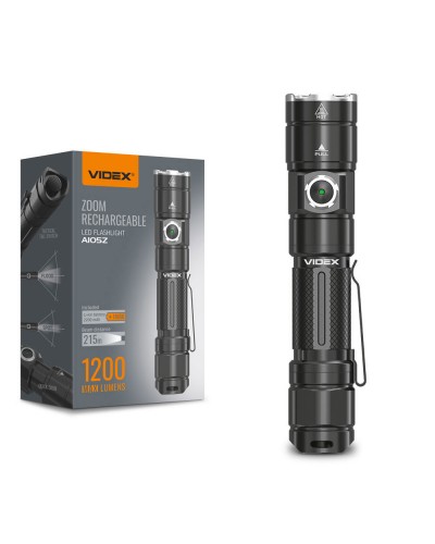 Портативный светодиодный фонарик VIDEX 1200Lm 5000K (VLF-A105Z)