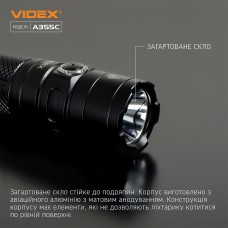 Портативный светодиодный фонарик VIDEX 4000Lm 5000K (VLF-A355C)