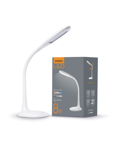 LED лампа настольная VIDEX TF03W 8W 3000-5500K (VL-TF03W)