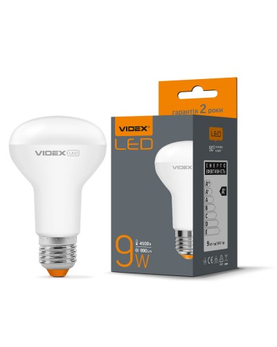 LED лампа VIDEX  R63e 9W E27 4100K (VL-R63e-09274)