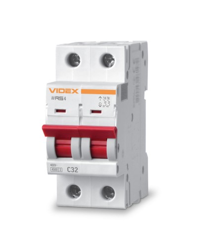 Автоматичний вимикач RS6 2п 10А 6кА С VIDEX RESIST (VF-RS6-AV2C10)