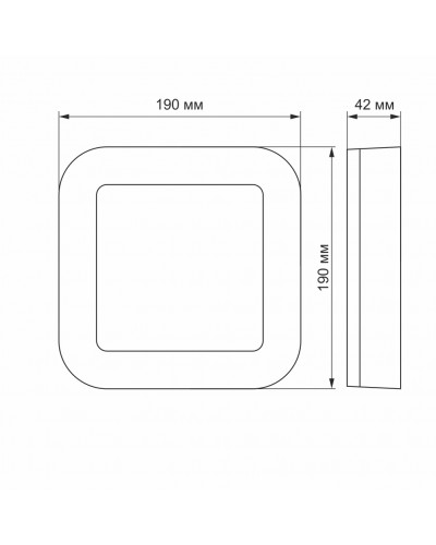 LED світильник ART IP65 квадратний VIDEX 15W 5000K VL-BHFS-155 (25246) LED світильник ART IP65 квадратний VIDEX 15W 5000K VL-BHFS-155 (25246)