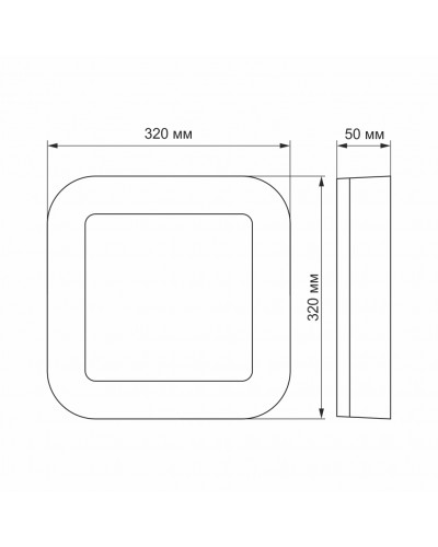 LED світильник ART IP65 квадратний VIDEX 30W 5000K VL-BHFS-305 (25804) LED світильник ART IP65 квадратний VIDEX 30W 5000K VL-BHFS-305 (25804)