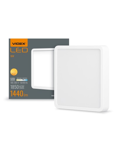 LED Светильник накладной квадрат VIDEX 18W 5000K VL-DLSS-185 (24152)