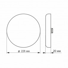 LED светильник безрамочный круглый VIDEX 33W 4100K VL-DLFR-334 (25144)