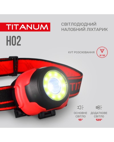 Налобний світлодіодний ліхтарик TITANUM 100Lm 6500K (TLF-H02)