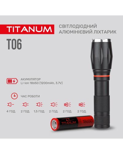 Портативный светодиодный фонарик TITANUM 300Lm 6500K (TLF-T06)