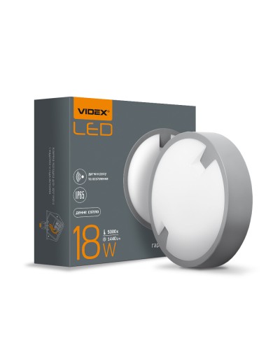 LED светильник IP65 круглый VIDEX 18W 5000K сенсорный (VL-BH12R-185-S)