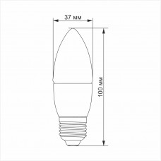 Светодиодная лампа TITANUM C37 6W E27 4100K (TLС3706274)
