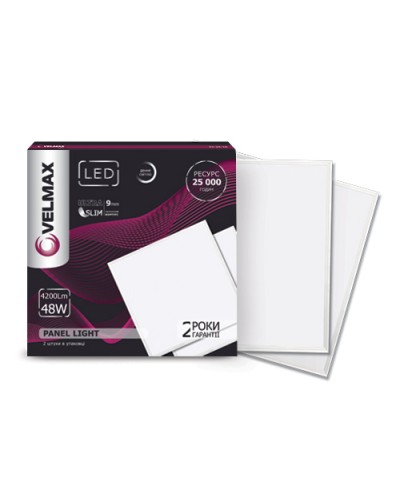 LED светильник VELMAX V-UPS 48W панель с блоком питания (25-24-28)
